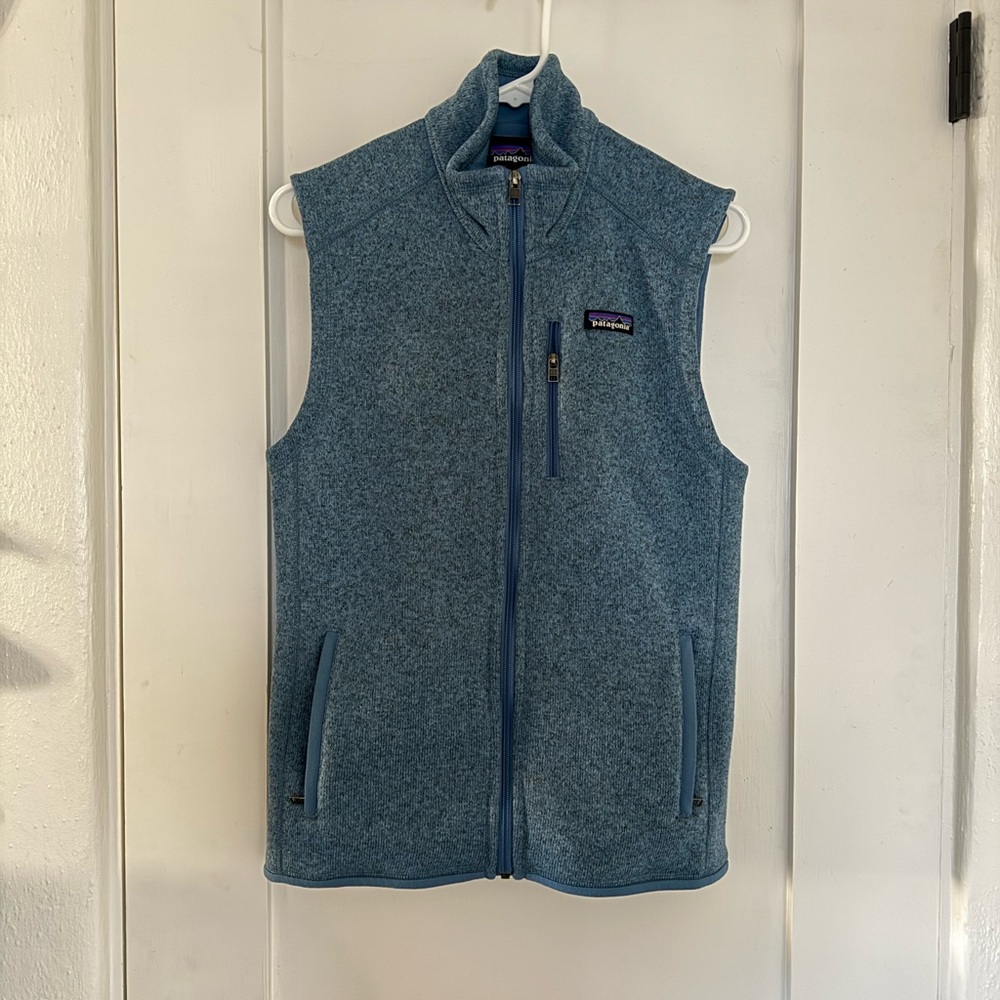 Patagonia vest, size small, blue